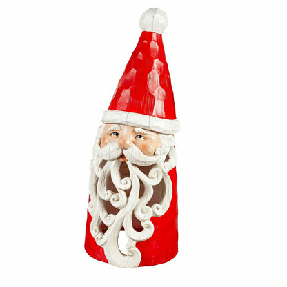 Carved Lighted Holiday Santa Statue | Plow & Hearth