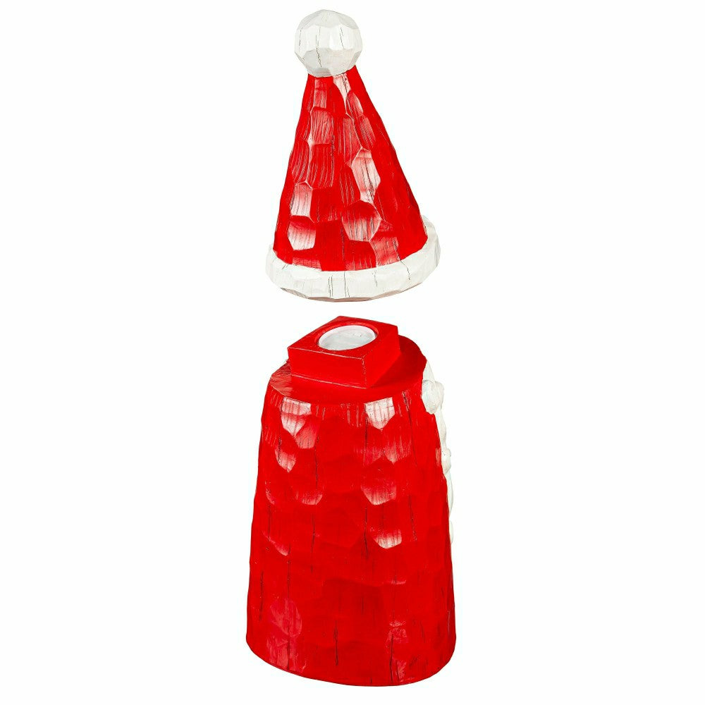Carved Lighted Holiday Santa Statue | Plow & Hearth