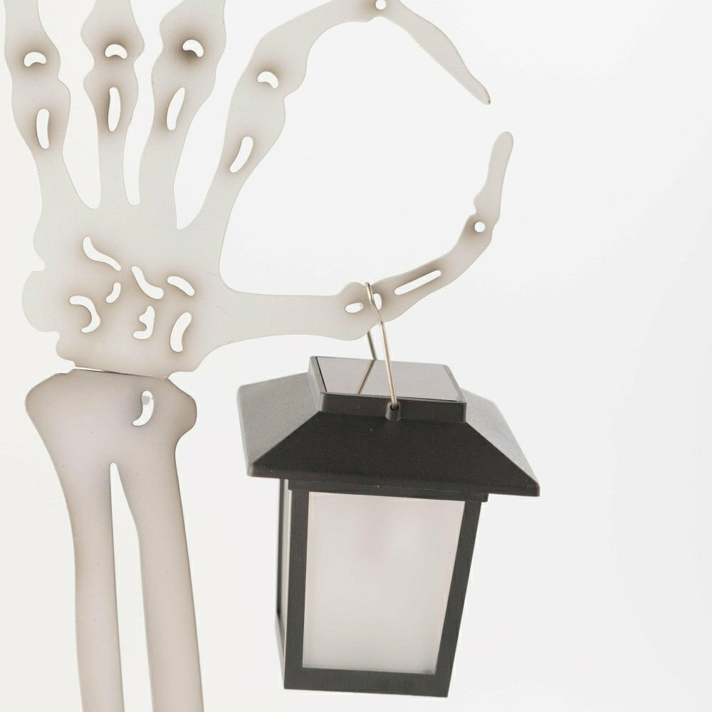 Halloween Skeleton Arm Metal Stakes with Solar Lanterns, Set of 2 | Plow & Hearth
