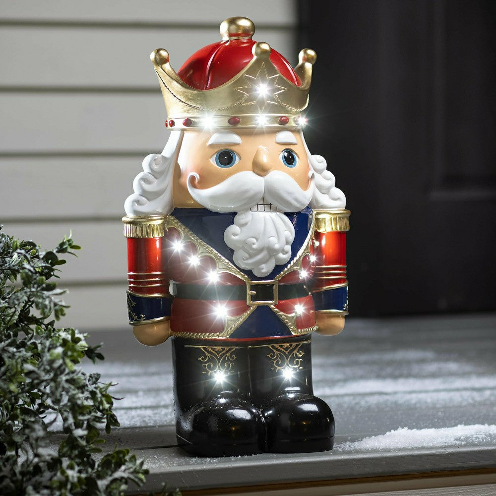 Indoor/Outdoor Lighted Nutcracker Shorty Statue | Plow & Hearth