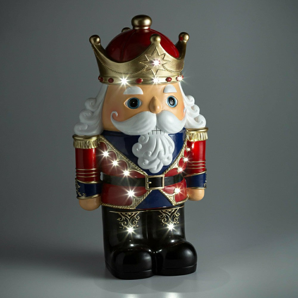 Indoor/Outdoor Lighted Nutcracker Shorty Statue | Plow & Hearth