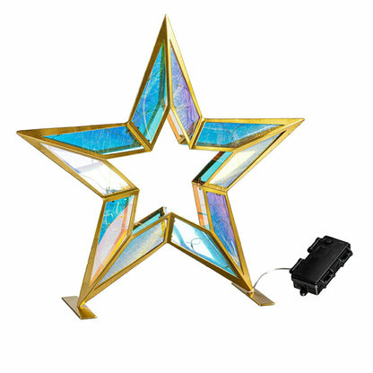 14" LED Iridescent Star Holiday Lit Statuary | Plow & Hearth