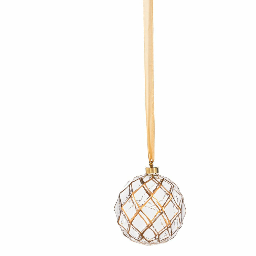Micro LED Silver Ball Indoor Outdoor Decorative Hanging Light, Warm Wh | Plow & Hearth