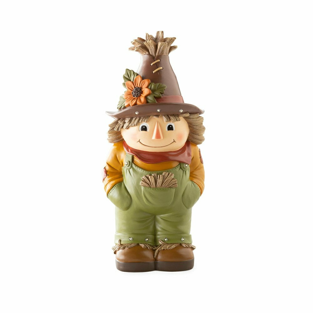 Indoor/Outdoor Lighted Scarecrow Shorty Statue | Plow & Hearth