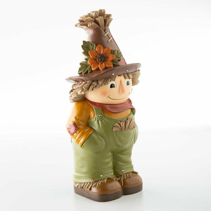 Indoor/Outdoor Lighted Scarecrow Shorty Statue | Plow & Hearth