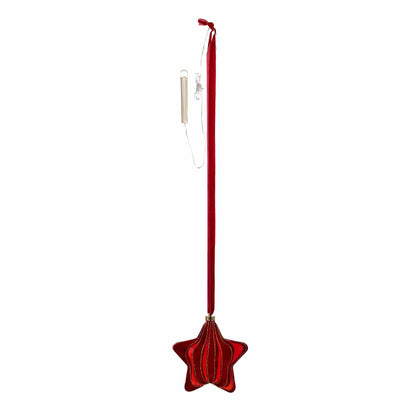 Micro LED Red Star Indoor Outdoor Decorative Hanging Light, Warm White | Plow & Hearth