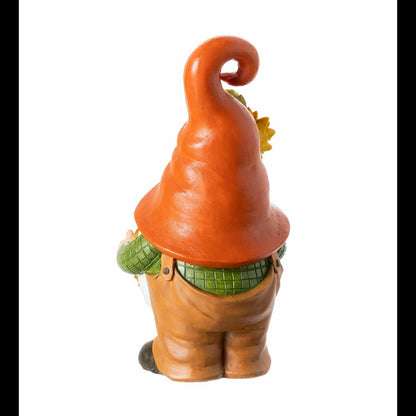 12.5" Harvest Girl Lighted Gnome Statuary | Plow & Hearth