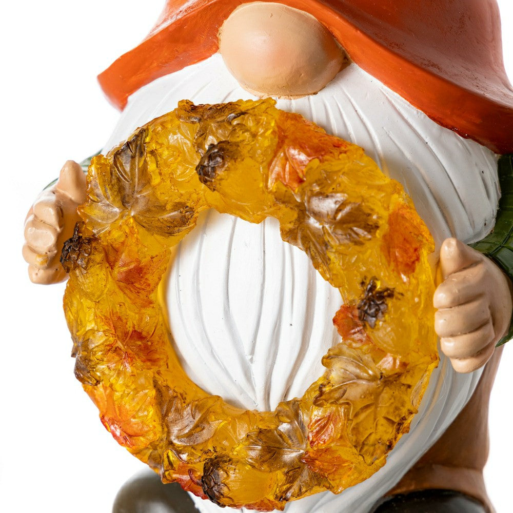 12.5" Harvest Girl Lighted Gnome Statuary | Plow & Hearth
