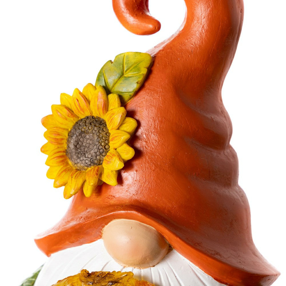 12.5" Harvest Girl Lighted Gnome Statuary | Plow & Hearth
