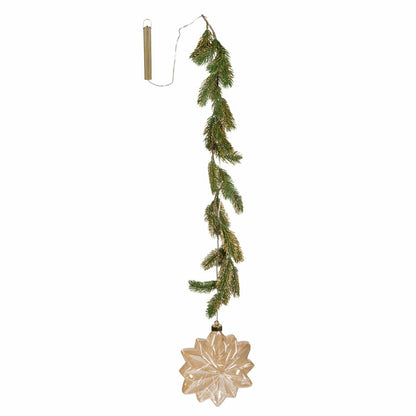 Micro LED Floral Glass Ball Indoor Outdoor Decorative Hanging Light, C | Plow & Hearth