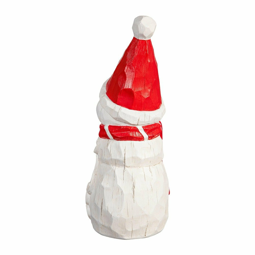 Heartfelt Cheer Garden LED Statue, Resin, Snowman,16"H | Plow & Hearth