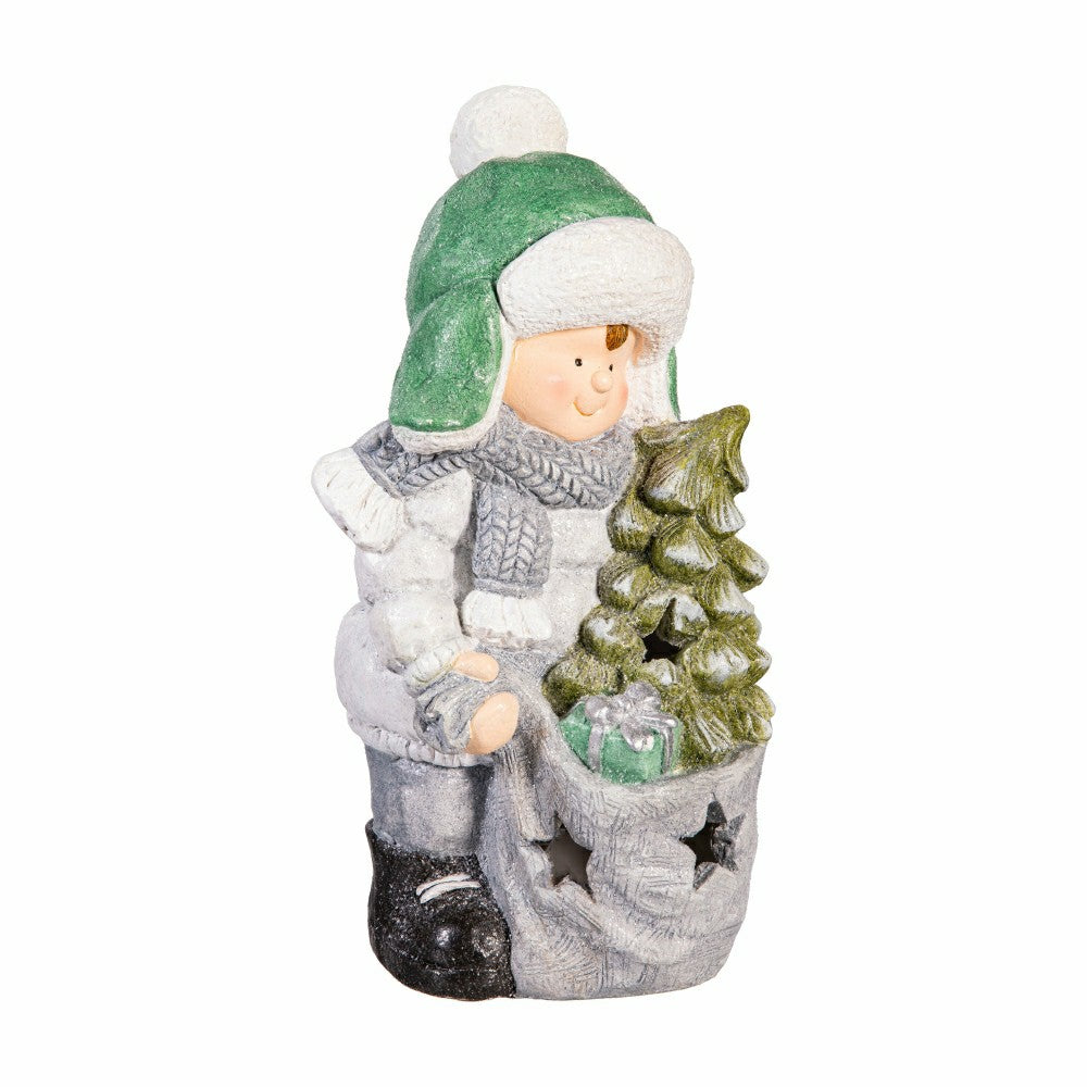 LED Holiday Children Garden Statues, Set of 2 | Plow & Hearth
