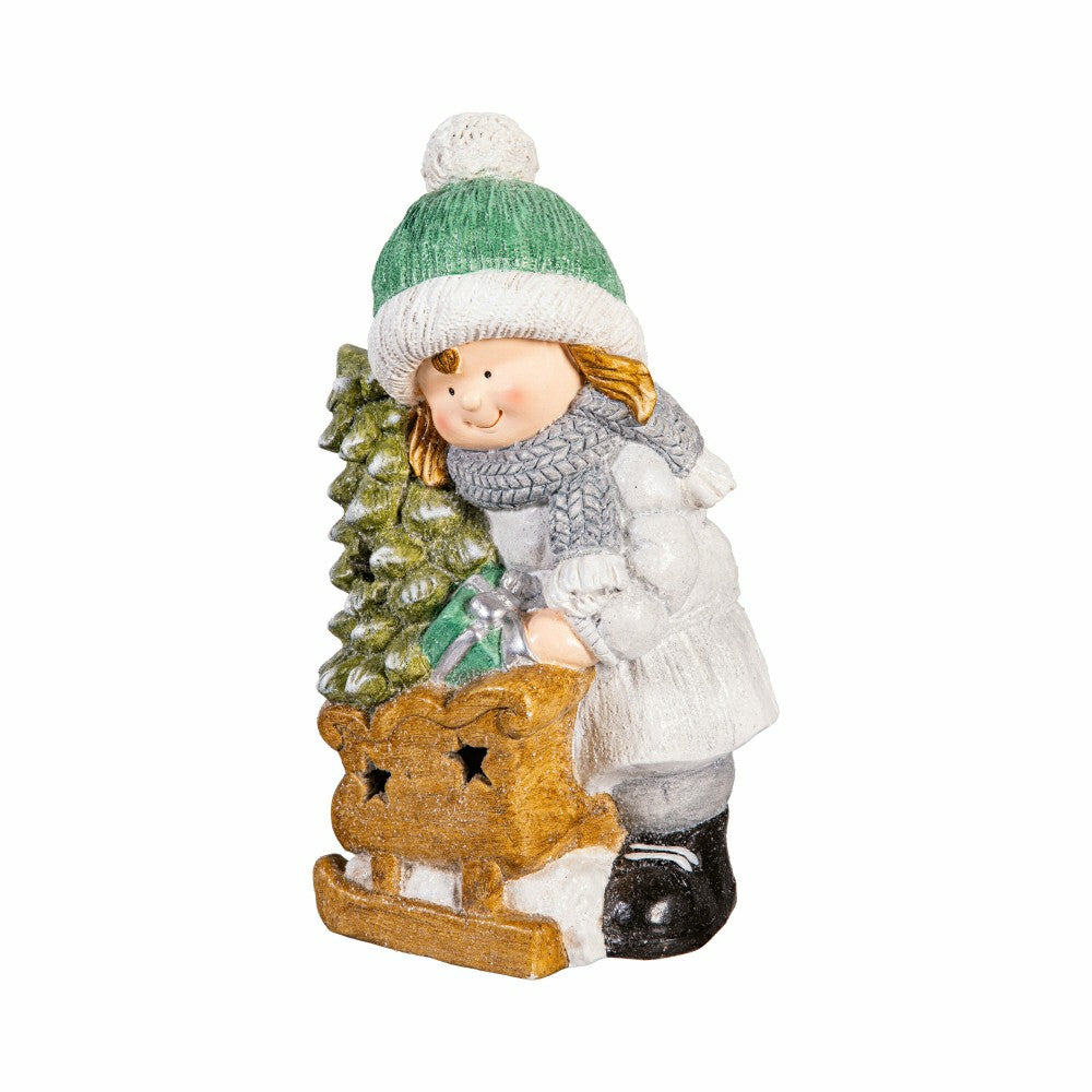 LED Holiday Children Garden Statues, Set of 2 | Plow & Hearth