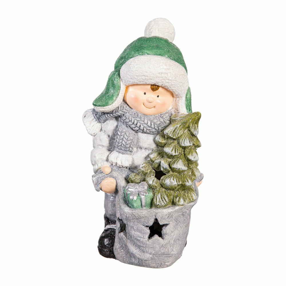 LED Holiday Children Garden Statues, Set of 2 | Plow & Hearth