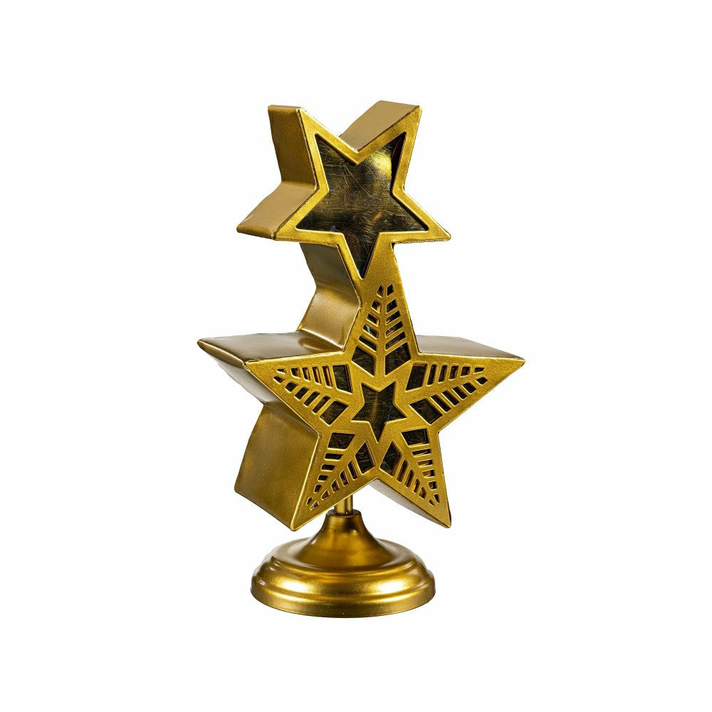 Stacked Star LED Color Changing Garden Statue, 14" H | Plow & Hearth
