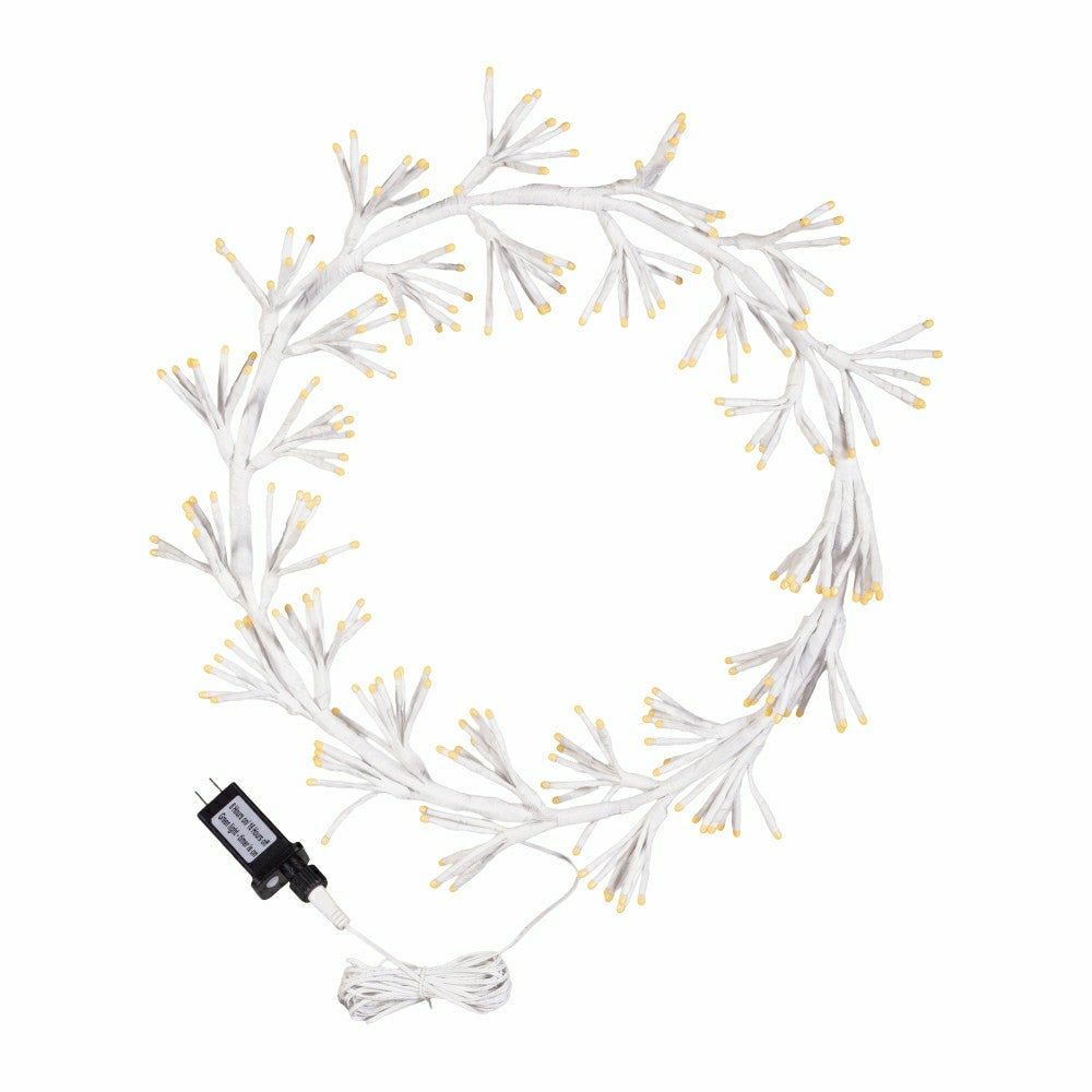 Outdoor LED Frame Wreath with Warm White Lights | Plow & Hearth