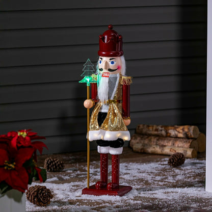 Nutcracker LED Musical Statue, 31"H | Plow & Hearth