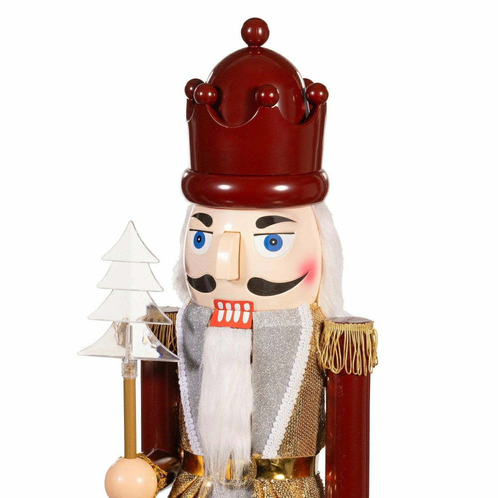 Nutcracker LED Musical Statue, 31"H | Plow & Hearth