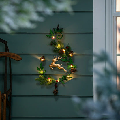 Shades of Emerald Garden Stake, 4-in-1 Solar Garden Stake, Deer, 48"H | Plow & Hearth