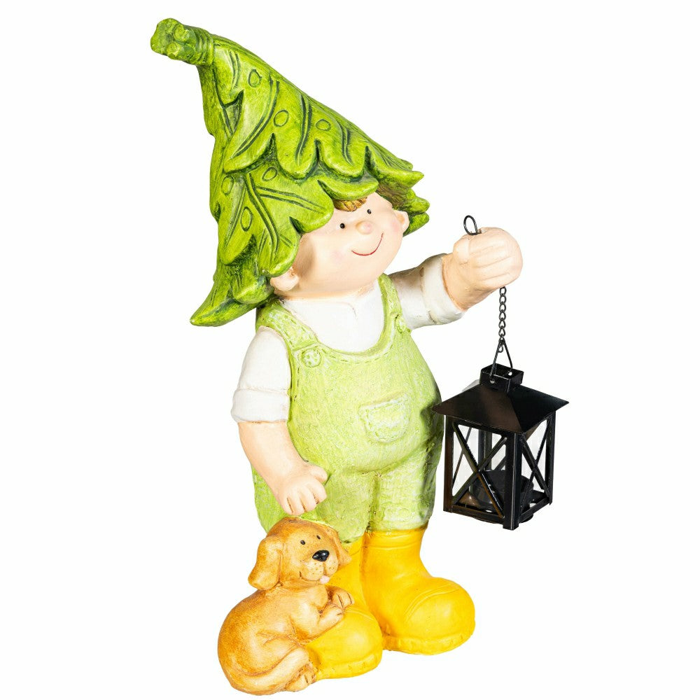 Garden Friends Statues with Lanterns, Set of 2 | Plow & Hearth