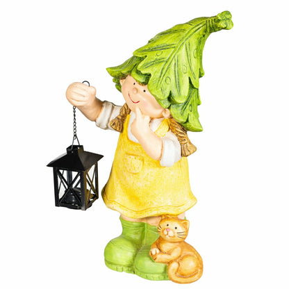 Garden Friends Statues with Lanterns, Set of 2 | Plow & Hearth