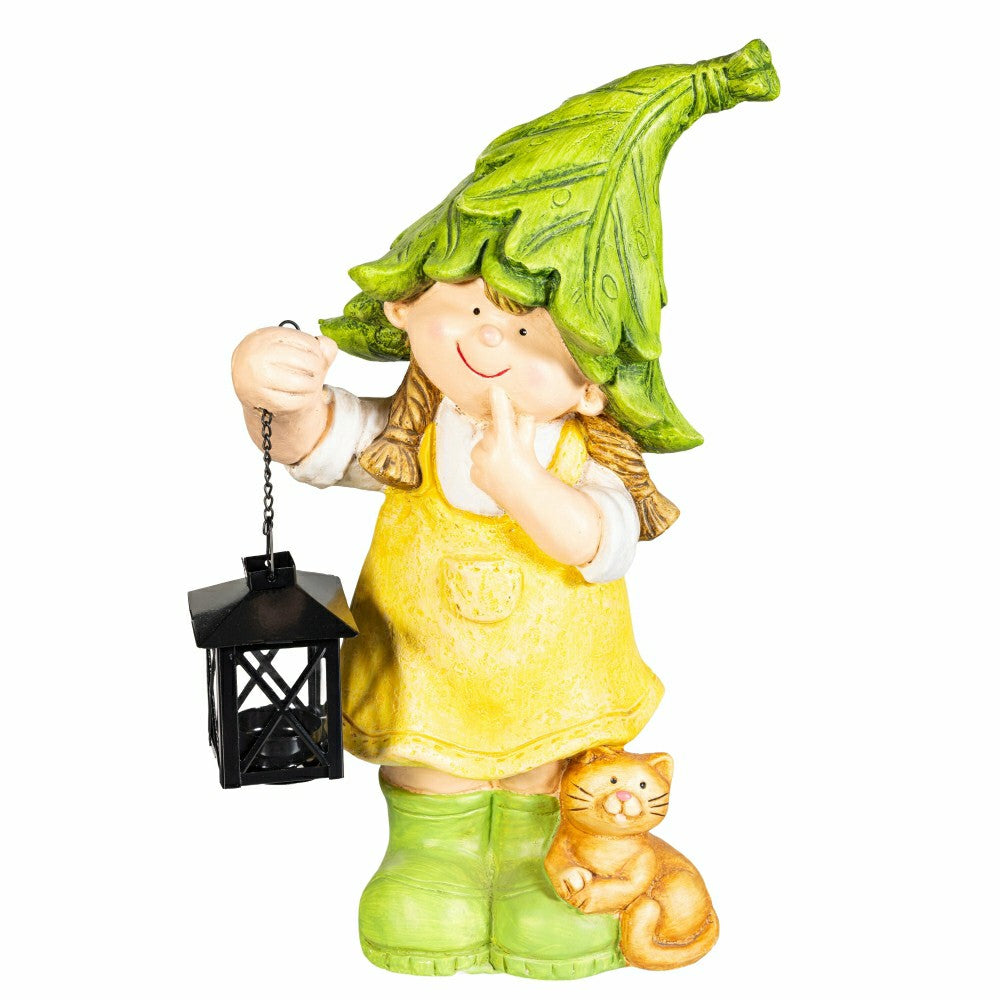 Garden Friends Statues with Lanterns, Set of 2 | Plow & Hearth
