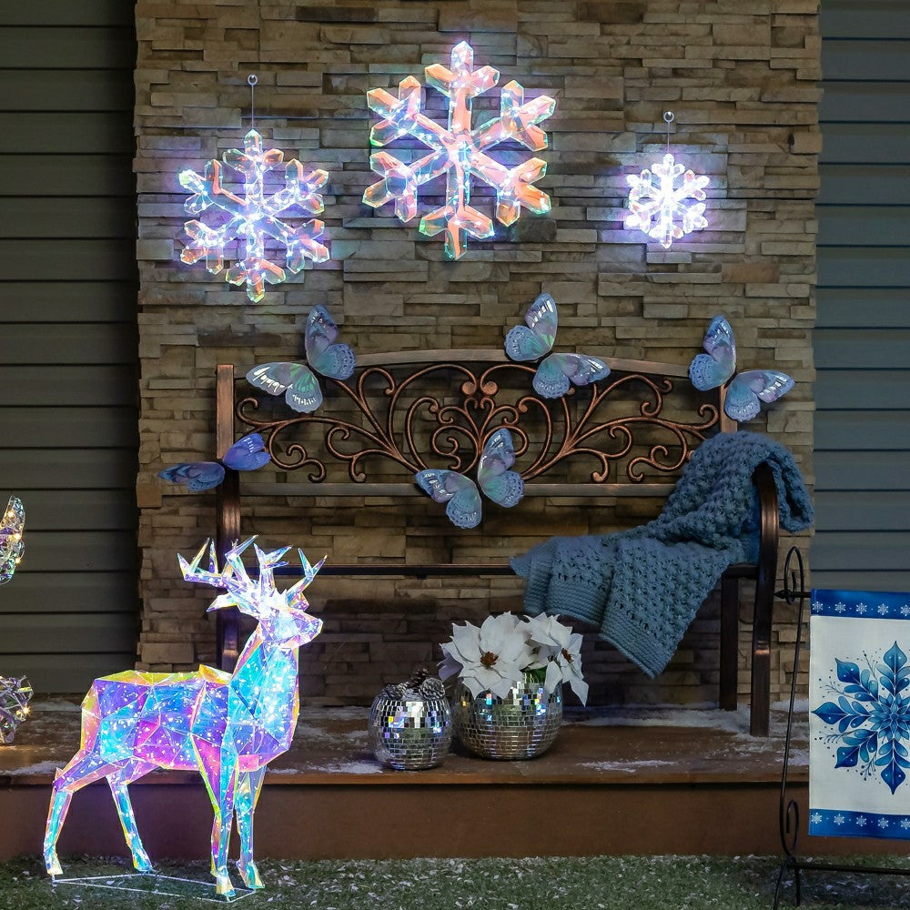 Pearl and Pine Outdoor Lamp & Lighting, LED Snowflake, 20"H | Plow & Hearth