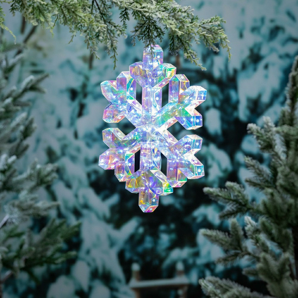 Pearl and Pine Outdoor Lamp & Lighting, LED Snowflake, 16"H | Plow & Hearth