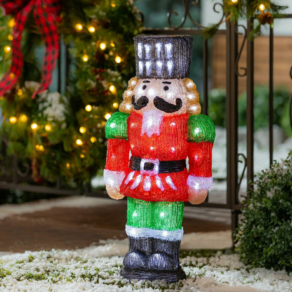 Nutcracker LED Acrylic Statue, 16"H | Plow & Hearth