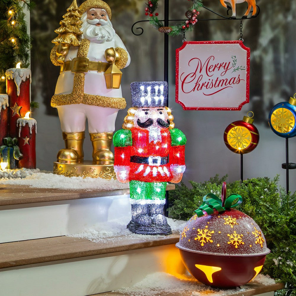 Nutcracker LED Acrylic Statue, 16"H | Plow & Hearth
