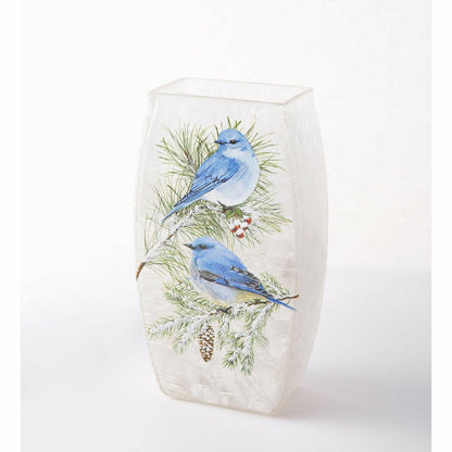 Winter Bluebirds Frosted Glass Accent Light | Plow & Hearth
