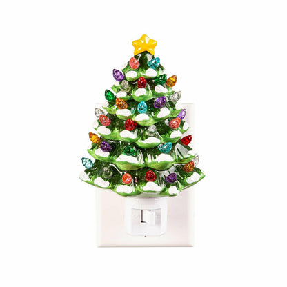 Heartfelt Cheer Nightlight Ceramic Christmas Tree | Plow & Hearth