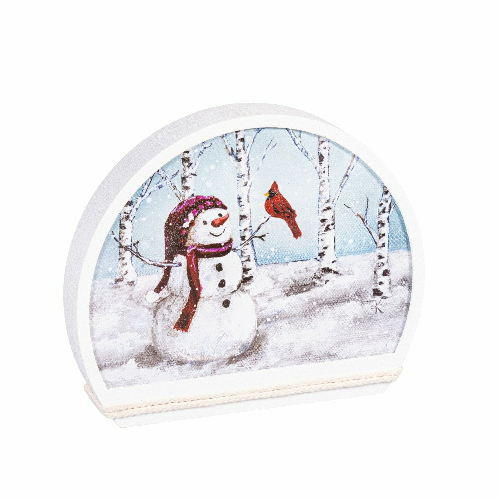 Joyful Snowman Lighted Orb | Plow & Hearth