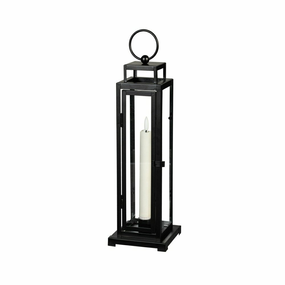 Tower Lantern LED Tapered Set of 3 with Black Finish | Plow & Hearth