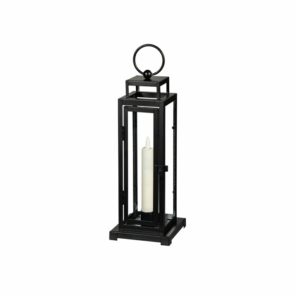 Tower Lantern LED Tapered Set of 3 with Black Finish | Plow & Hearth