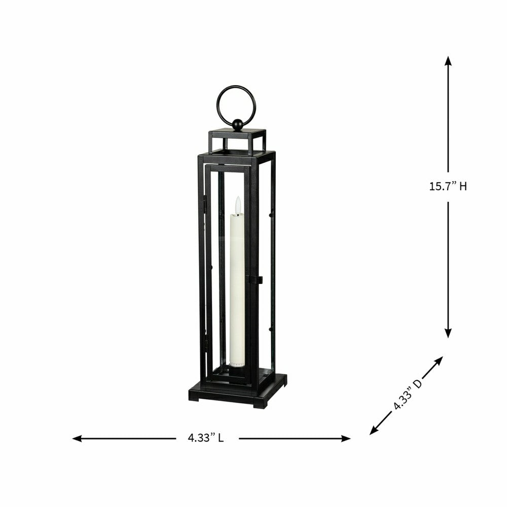Tower Lantern LED Tapered Set of 3 with Black Finish | Plow & Hearth