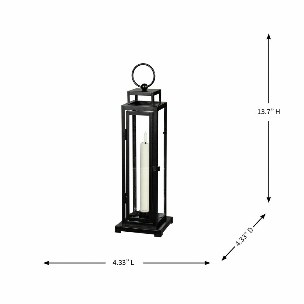 Tower Lantern LED Tapered Set of 3 with Black Finish | Plow & Hearth