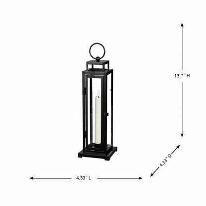 Tower Lantern LED Tapered Set of 3 with Black Finish | Plow & Hearth