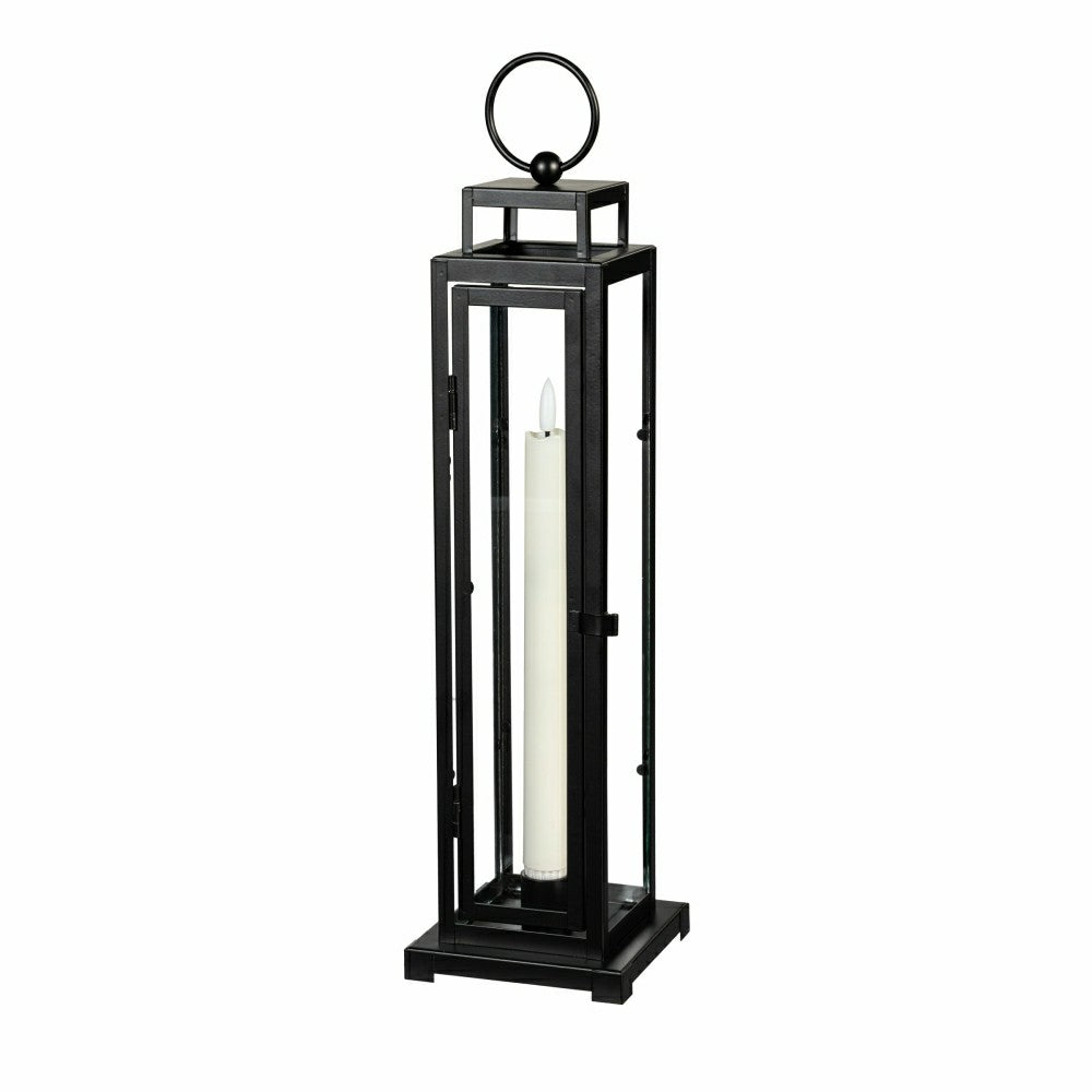 Tower Lantern LED Tapered Set of 3 with Black Finish | Plow & Hearth