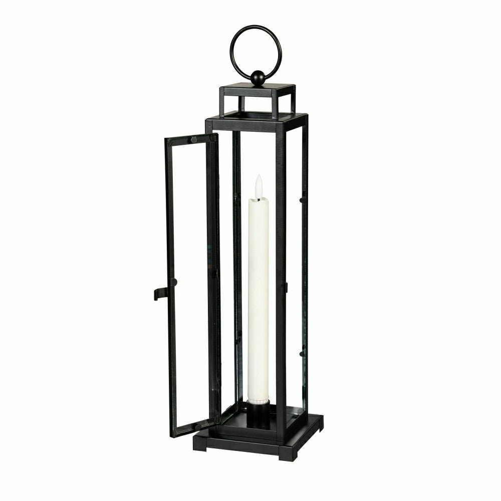 Tower Lantern LED Tapered Set of 3 with Black Finish | Plow & Hearth