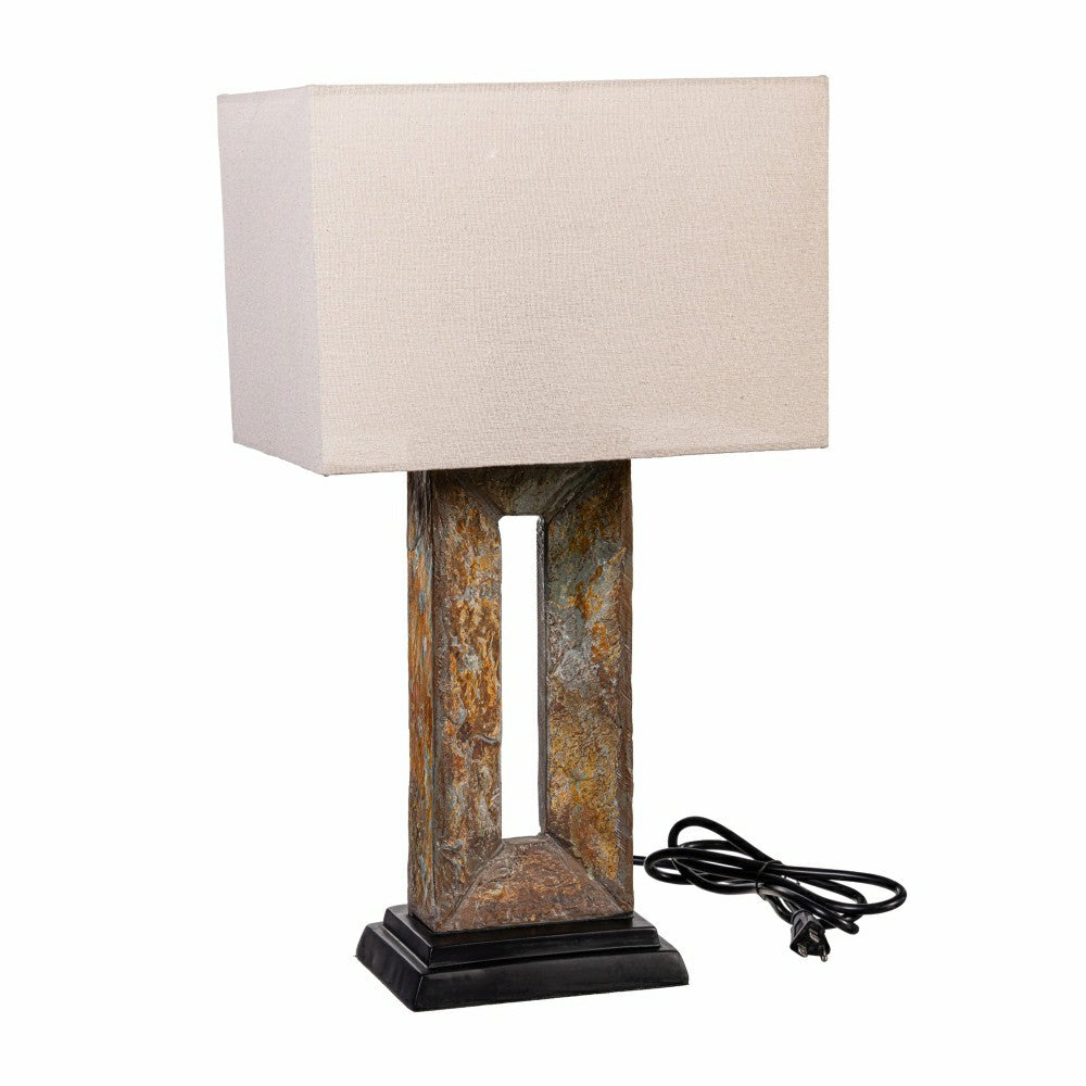 Indoor/Outdoor Slate Lamp | Plow & Hearth