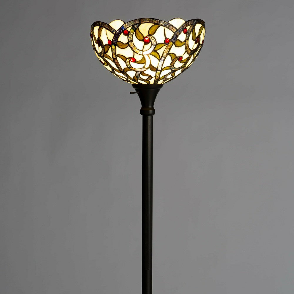 Red Jewels Stained Glass Floor Lamp | Plow & Hearth