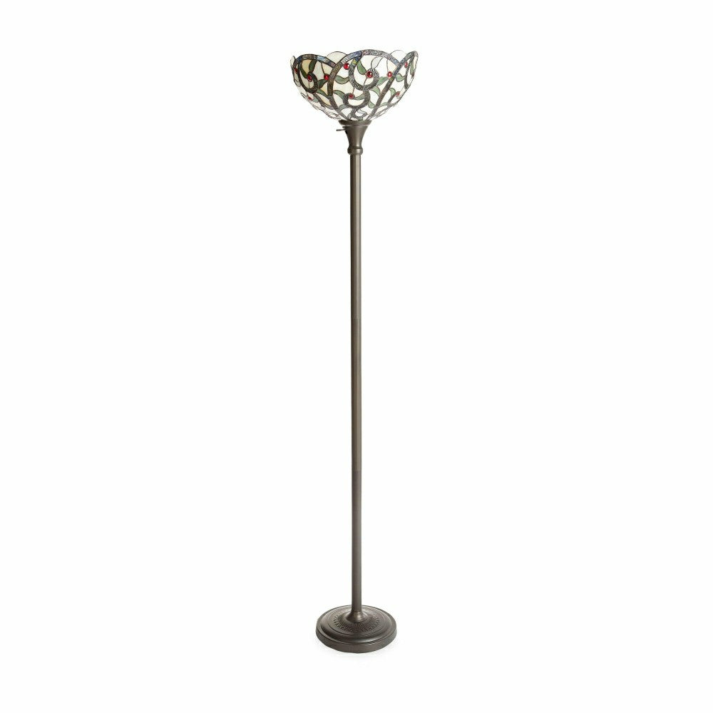 Red Jewels Stained Glass Floor Lamp | Plow & Hearth
