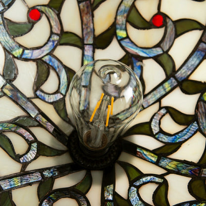 Red Jewels Stained Glass Floor Lamp | Plow & Hearth