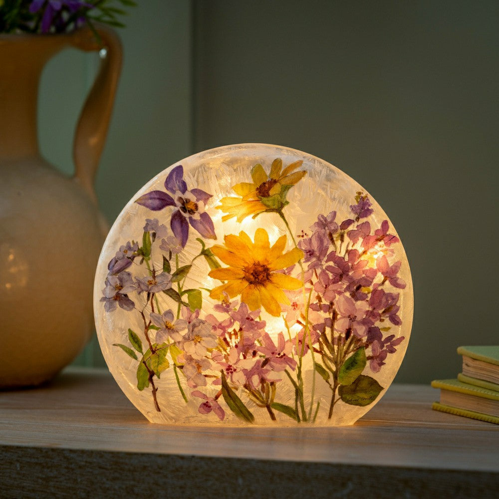 Gingham Florals Lighted Orb | Plow & Hearth
