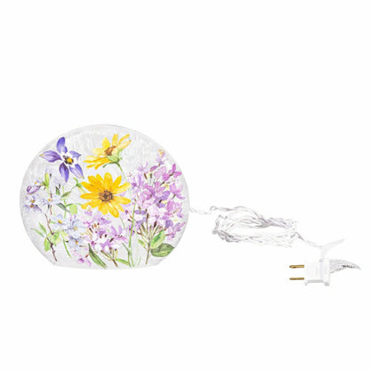 Gingham Florals Lighted Orb | Plow & Hearth