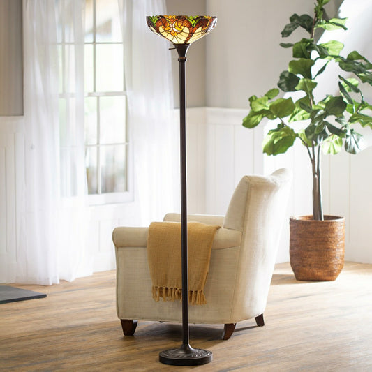 Filigree Stained Glass Floor Lamp | Plow & Hearth