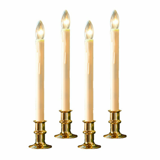 Adjustable Window Candle with Timer, Set of 4 | Plow & Hearth