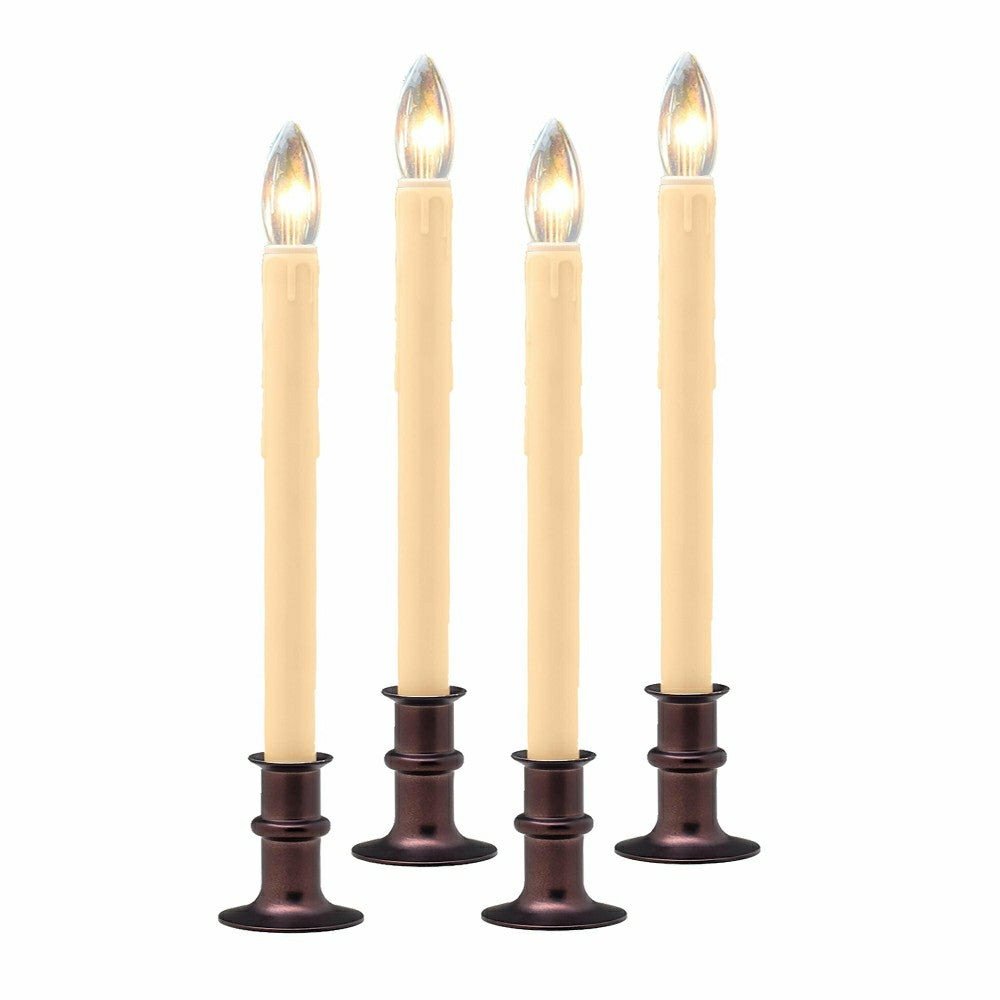 Adjustable Window Candle with Timer, Set of 4 | Plow & Hearth