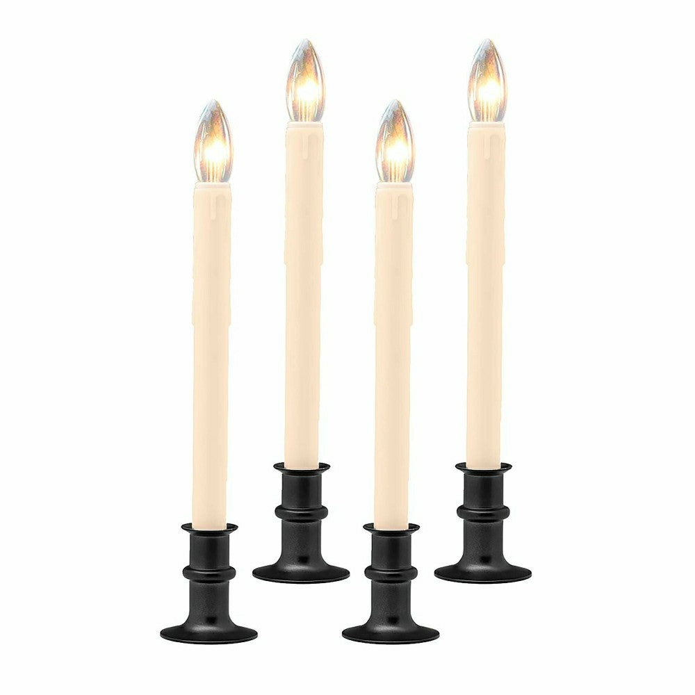 Adjustable Window Candle with Timer, Set of 4 | Plow & Hearth
